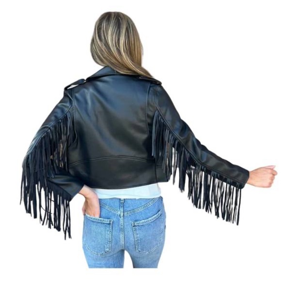 NWT Fringe Moto Jacket Size S - Picture 3 of 8